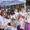 Students Chat with Staff at Temple Fest 2022