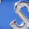 Balloons spelling "Temple Fest"