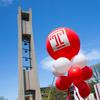 Bell Tower with a Temple T Red Balloon 